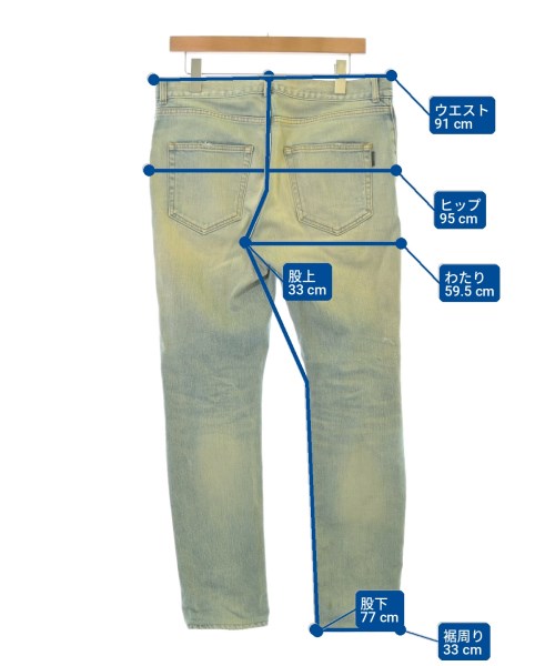 SAINT LAURENT PARIS（サンローランパリ）デニムパンツ 青 サイズ:32(L位) メンズ/2200723810162