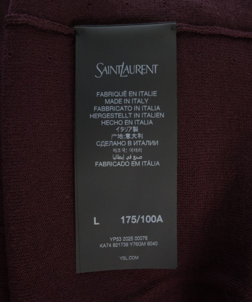 SAINT LAURENT PARIS（サンローランパリ）ニット・セーター 赤 サイズ:L メンズ/2200724980048