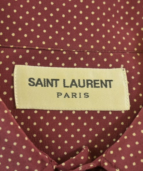 SAINT LAURENT PARIS（サンローランパリ）カジュアルシャツ 赤 サイズ:36(XS位) メンズ/2200726385063