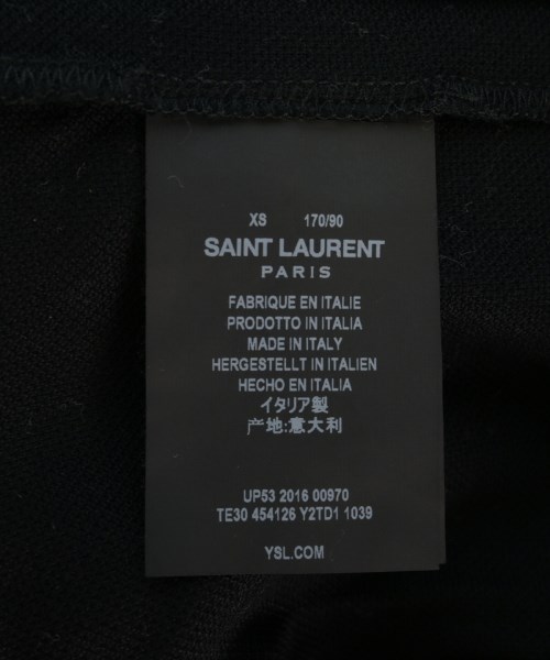 SAINT LAURENT PARIS（サンローランパリ）ポロシャツ 黒 サイズ:XS メンズ/2200729018166