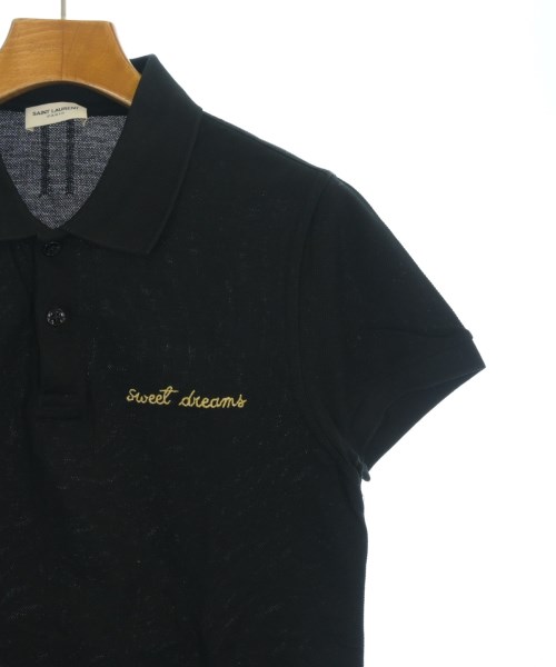 SAINT LAURENT PARIS（サンローランパリ）ポロシャツ 黒 サイズ:XS メンズ/2200729018166