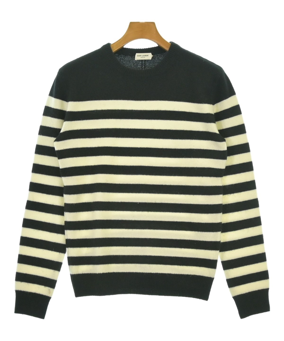 saint laurent paris ボーダー　ニット　セーター M SAINT LAURENT PARIS（サンローランパリ）ニット・セーター 黒 サイズ
