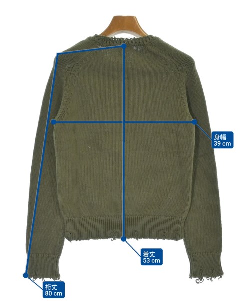 SAINT LAURENT PARIS（サンローランパリ）ニット・セーター カーキ サイズ:XS レディース/2200681022034