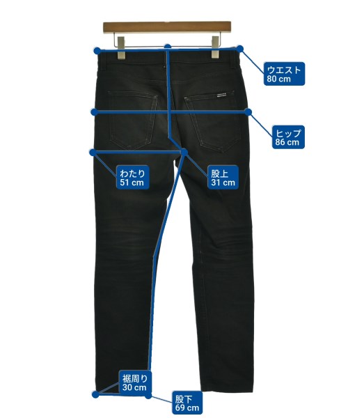 SAINT LAURENT PARIS（サンローランパリ）デニムパンツ 黒 サイズ:29(S位) メンズ/2200679042082