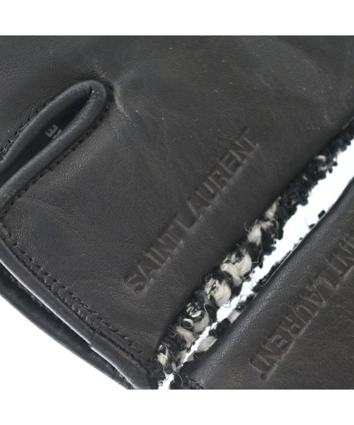 SAINT LAURENT PARIS（サンローランパリ）手袋 黒 サイズ:- レディース/2200684581163