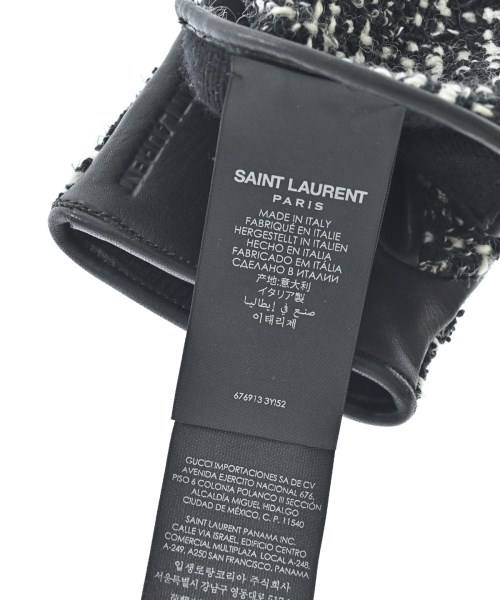 SAINT LAURENT PARIS（サンローランパリ）手袋 黒 サイズ:- レディース/2200684581163