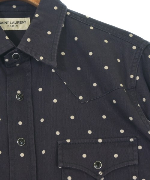 SAINT LAURENT PARIS（サンローランパリ）カジュアルシャツ 紺 サイズ:S メンズ/2200690825077