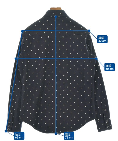 SAINT LAURENT PARIS（サンローランパリ）カジュアルシャツ 紺 サイズ:S メンズ/2200690825077