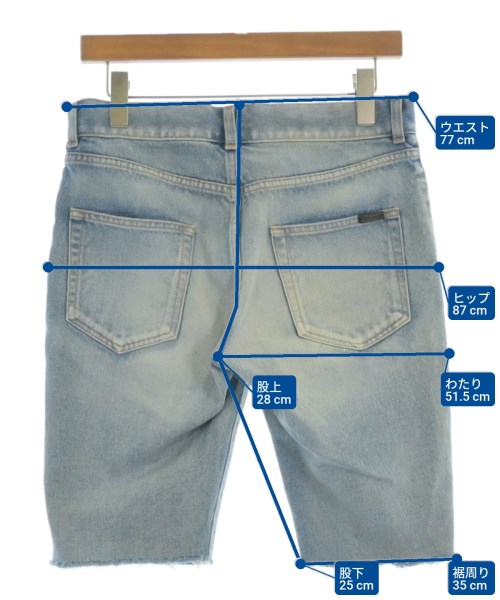 SAINT LAURENT PARIS（サンローランパリ）ショートパンツ 紺 サイズ:26(M位) レディース/2200692156223