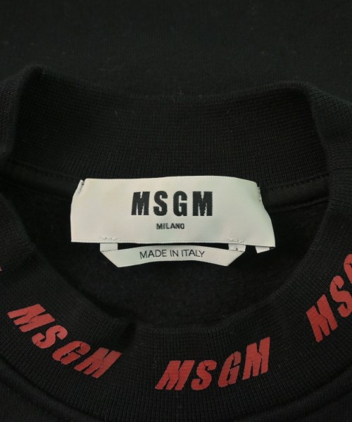 MSGM（エムエスジーエム）スウェット 黒 サイズ:L メンズ/2200634884023