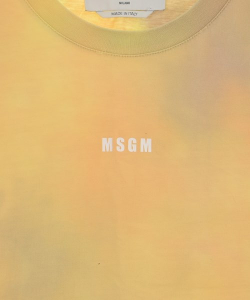MSGM（エムエスジーエム）Tシャツ・カットソー 黄 サイズ:L メンズ/2200621661064