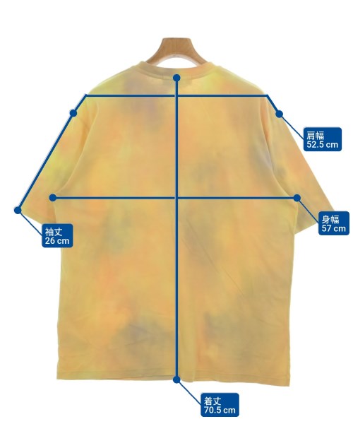 MSGM（エムエスジーエム）Tシャツ・カットソー 黄 サイズ:L メンズ/2200621661064