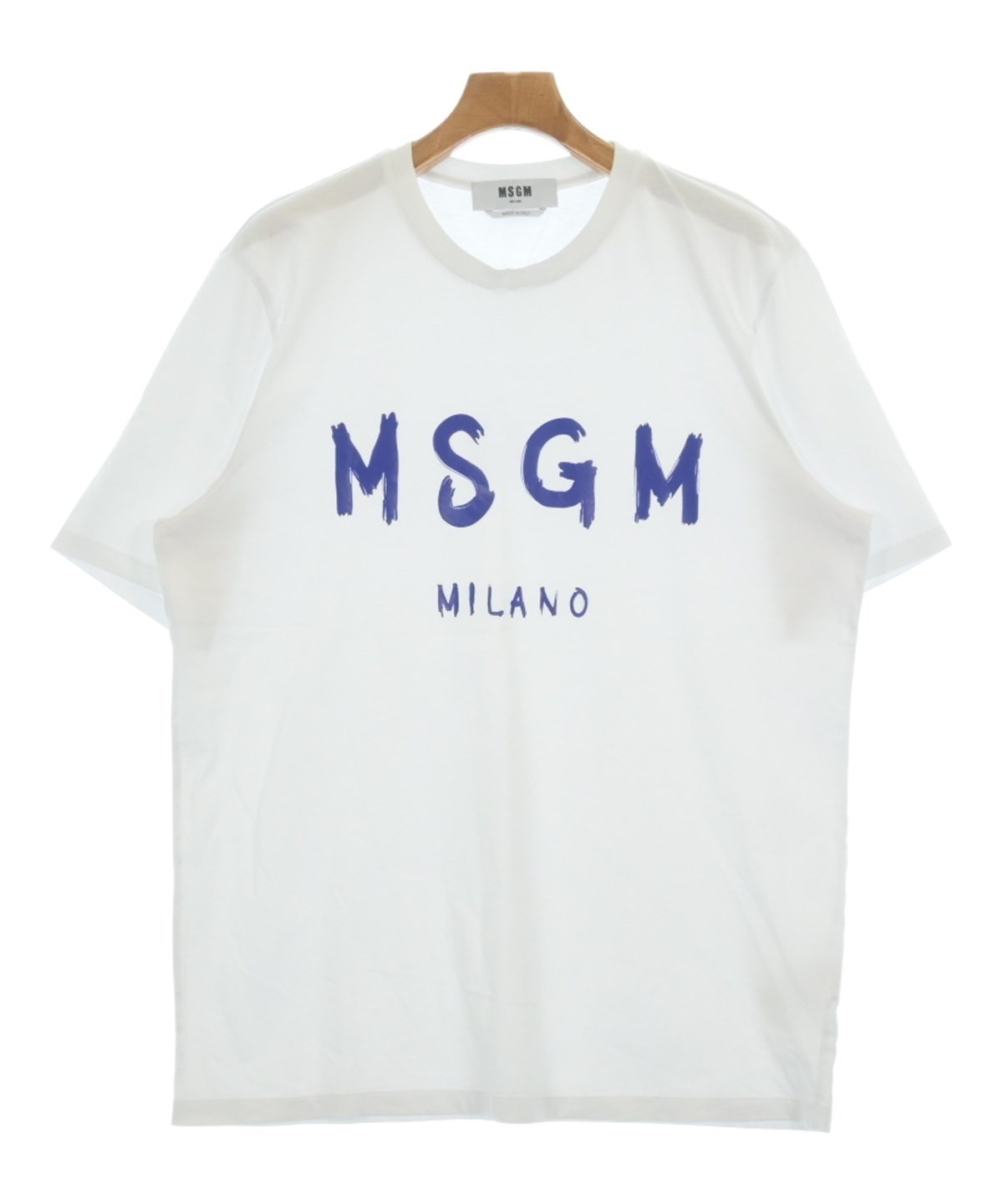 MSGM エムエスジーエム Tシャツ・カットソー XS 白 【古着】【中古】【送料無料】 MSGM（エムエスジーエム）Tシャツ・カットソー 白 サイズ:L メンズ