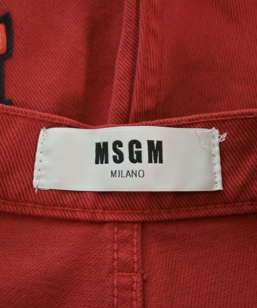 MSGM（エムエスジーエム）デニムパンツ 赤 サイズ:38(S位) レディース/2200624475033
