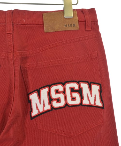 MSGM（エムエスジーエム）デニムパンツ 赤 サイズ:38(S位) レディース/2200624475033