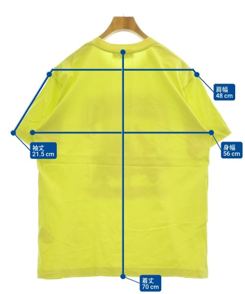 MSGM（エムエスジーエム）Tシャツ・カットソー 黄 サイズ:M メンズ/2200615030180