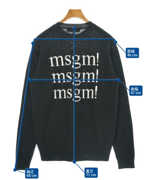 MSGM（エムエスジーエム）ニット・セーター 黒 サイズ:S メンズ/2200615353098