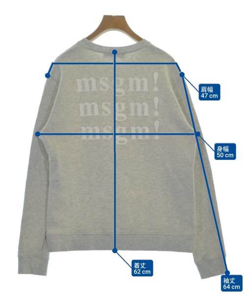 MSGM（エムエスジーエム）スウェット グレー サイズ:M レディース/2200612360013