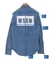 MSGM（エムエスジーエム）カジュアルシャツ 青 サイズ:39(S位) レディース/2200612360037