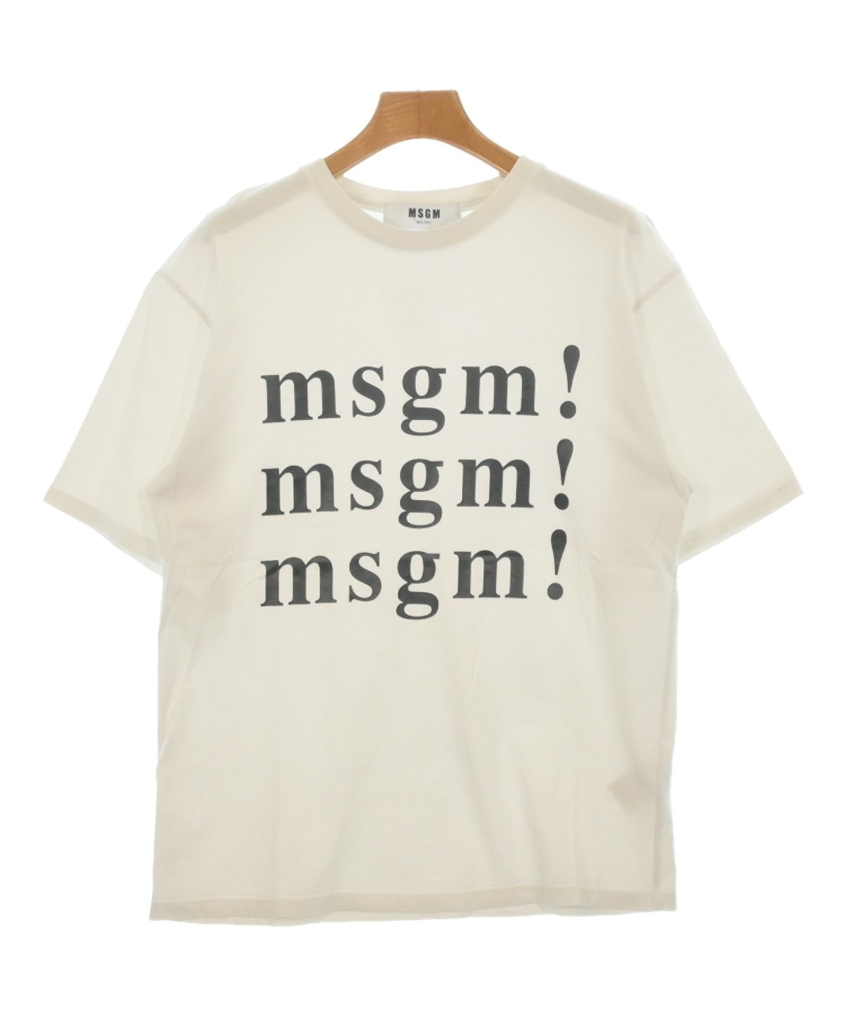 MSGM エムエスジーエム Tシャツ・カットソー M 白 【古着】【中古】【送料無料】 MSGM - MSGM エムエスジーエム Tシャツ・カットソー M 白 【古着