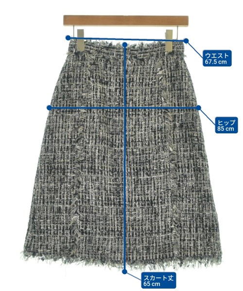 MSGM（エムエスジーエム）ひざ丈スカート 黒 サイズ:40(M位) レディース/2200667628021