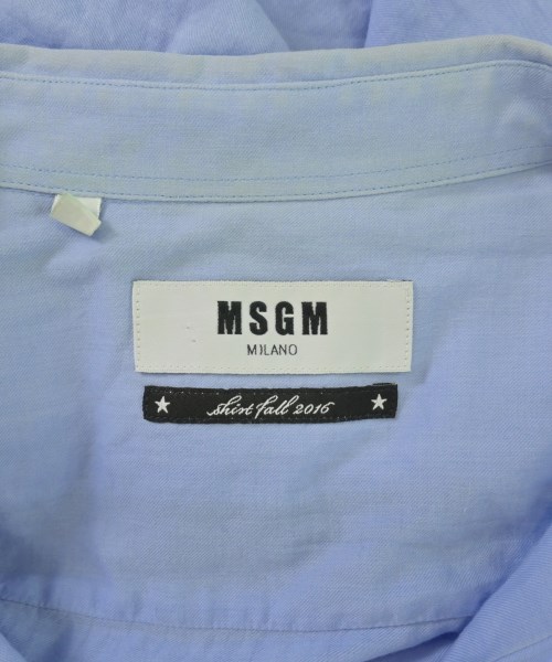 MSGM（エムエスジーエム）カジュアルシャツ 青 サイズ:41(XL位) メンズ/2200697736031