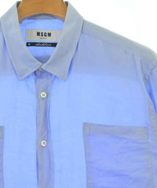 MSGM（エムエスジーエム）カジュアルシャツ 青 サイズ:41(XL位) メンズ/2200697736031