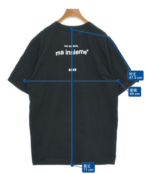 MSGM（エムエスジーエム）Tシャツ・カットソー 黒 サイズ:M レディース/2200655639145