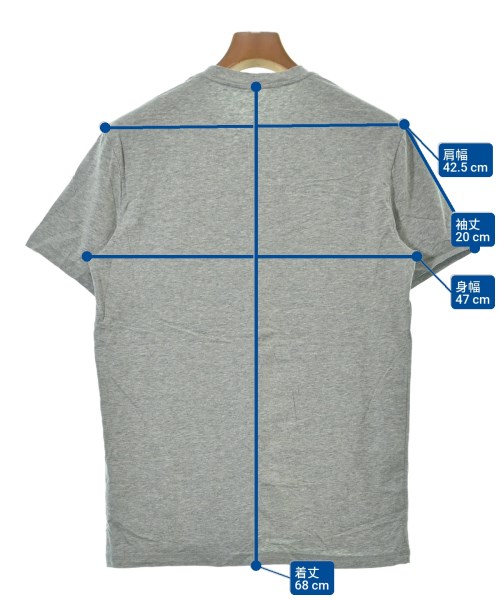 MSGM（エムエスジーエム）Tシャツ・カットソー グレー サイズ:L メンズ/2200654938102