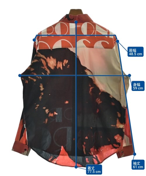 MSGM（エムエスジーエム）カジュアルシャツ オレンジ サイズ:39(M位) メンズ/2200703129741