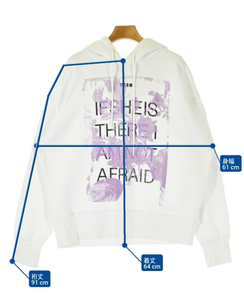 MSGM（エムエスジーエム）パーカー 白 サイズ:S レディース/2200711815100