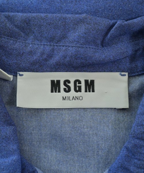 MSGM（エムエスジーエム）カジュアルシャツ 青 サイズ:40(M位) メンズ