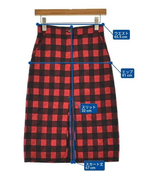 MSGM（エムエスジーエム）ロング・マキシ丈スカート 赤 サイズ:38(S位) レディース/2200649237227