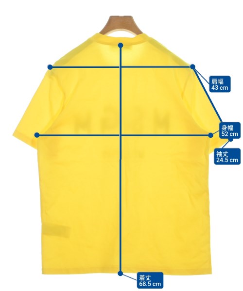 MSGM（エムエスジーエム）Tシャツ・カットソー 黄 サイズ:S メンズ/2200651563093