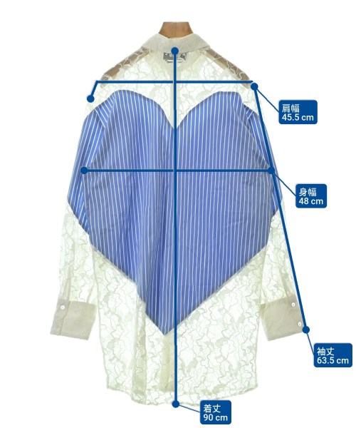 MSGM（エムエスジーエム）カジュアルシャツ 青 サイズ:40(M位) レディース/2200651812092