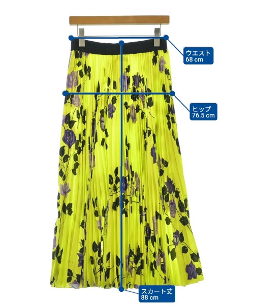 MSGM（エムエスジーエム）ロング・マキシ丈スカート 黄 サイズ:-(M位) レディース/2200651951159