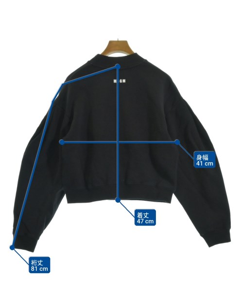 MSGM（エムエスジーエム）スウェット 黒 サイズ:XS レディース/2200698924024