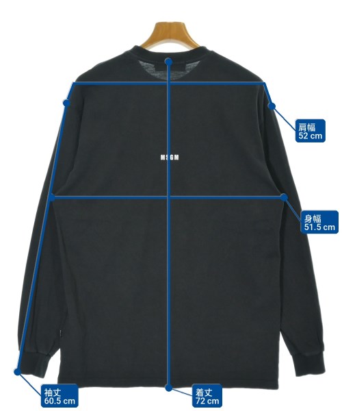 MSGM（エムエスジーエム）Tシャツ・カットソー 黒 サイズ:S メンズ/2200700368082