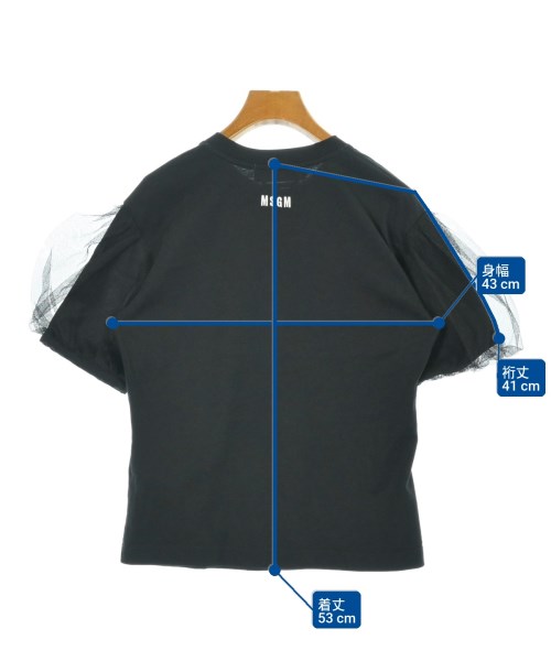 MSGM（エムエスジーエム）Tシャツ・カットソー 黒 サイズ:S レディース/2200694398157