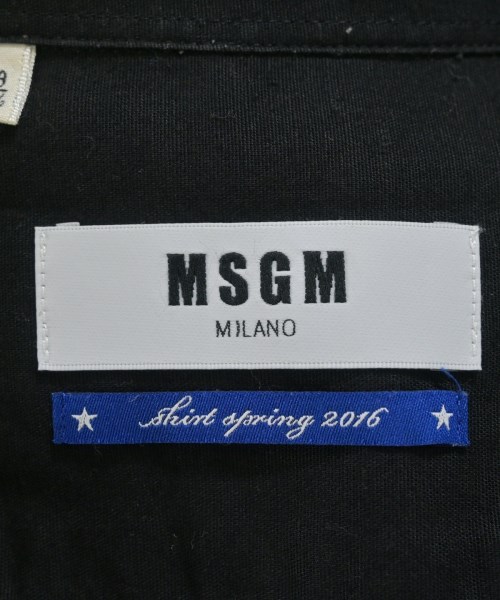 MSGM（エムエスジーエム）カジュアルシャツ 黒 サイズ:39(M位) メンズ/2200705097185