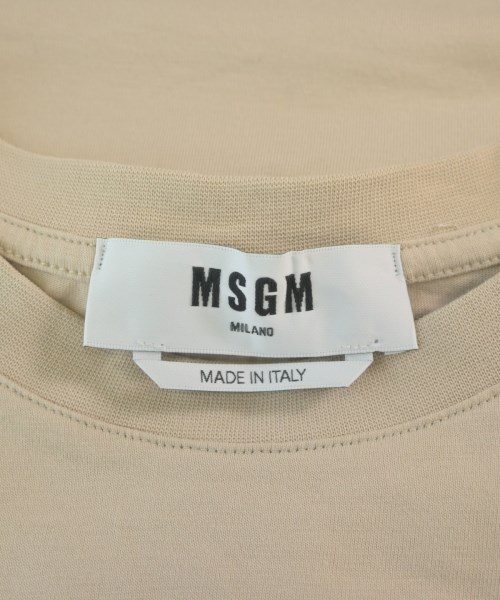 MSGM（エムエスジーエム）Tシャツ・カットソー ベージュ サイズ:M レディース/2200666773036