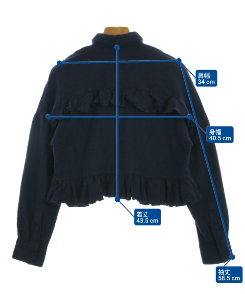 MSGM（エムエスジーエム）カジュアルシャツ 紺 サイズ:40(M位) レディース/2200669237047