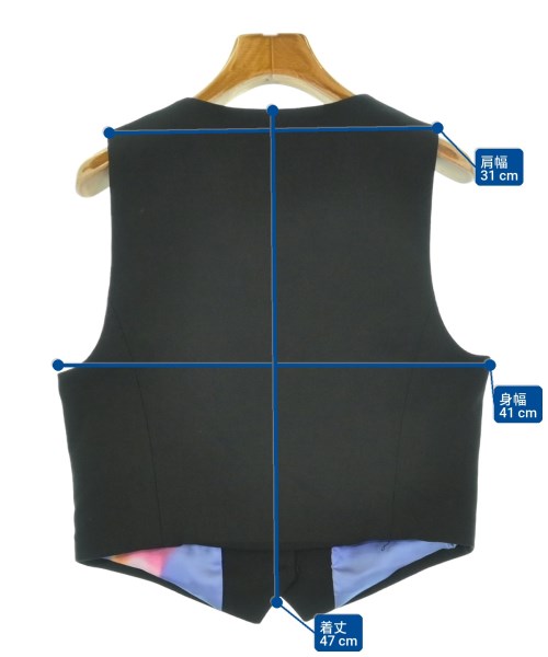 MSGM（エムエスジーエム）ベスト 黒 サイズ:40(M位) レディース/2200729295024