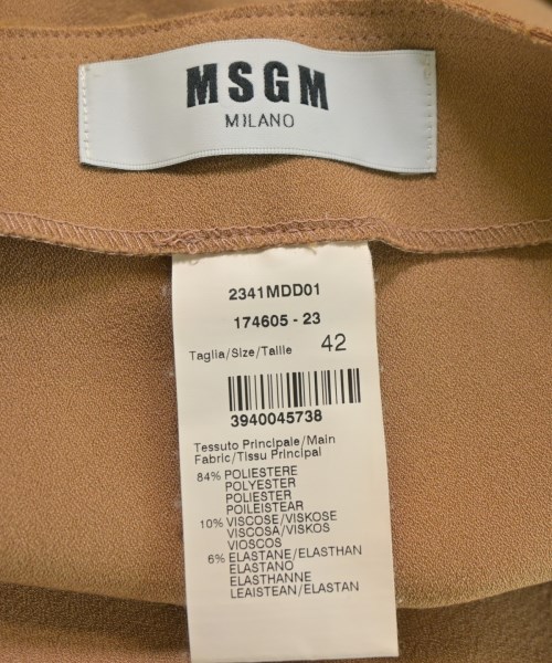 MSGM（エムエスジーエム）ひざ丈スカート ベージュ サイズ:42(M位) レディース/2200729308014