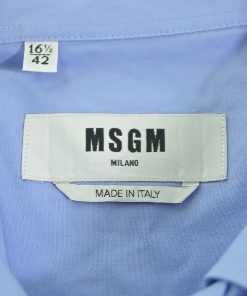 MSGM（エムエスジーエム）カジュアルシャツ 青 サイズ:42(XXL位) メンズ/2200723995159