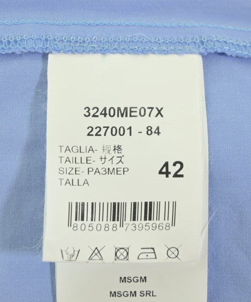 MSGM（エムエスジーエム）カジュアルシャツ 青 サイズ:42(XXL位) メンズ/2200723995159