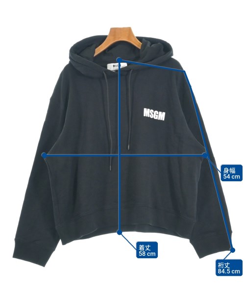 MSGM（エムエスジーエム）パーカー 黒 サイズ:M レディース/2200736587037