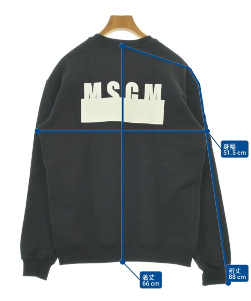 MSGM（エムエスジーエム）スウェット 黒 サイズ:XS レディース/2200716208358