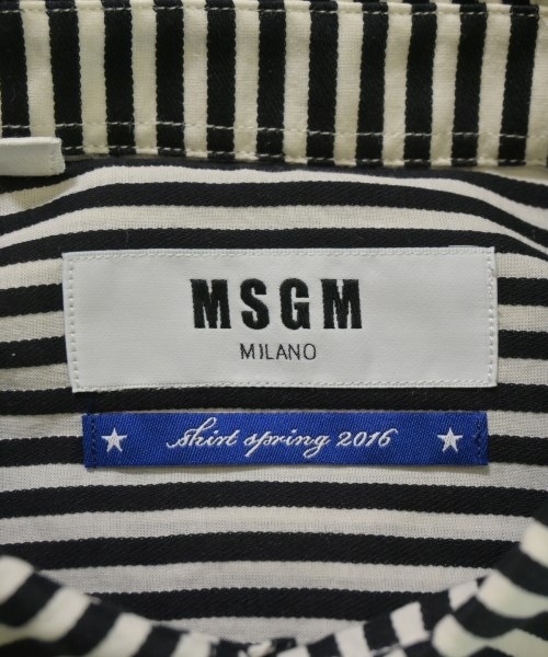 MSGM（エムエスジーエム）カジュアルシャツ 黒 サイズ:39(M位) メンズ/2200721893136