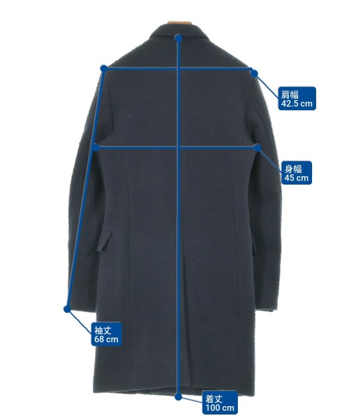 wooyoungmi（ウーヨンミ）チェスターコート 紺 サイズ:44(S位) メンズ/2200637774024